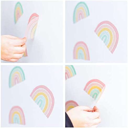 Rainbow zidne naljepnice | Rainbow naljepnice za djevojačku sobu | Rainbow tapete | Boho Rainbow dekor