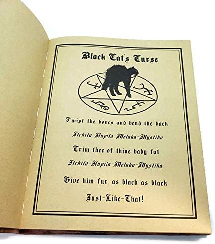 Damian Black Hocus Pocus book of spells prop-spellbook Halloween decoration latex necronomicon