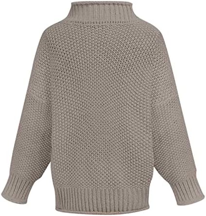 Ženski topli džemperi modni džemper čvrsti boje Visoki vrat Tanak džemper s džemper