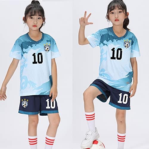Casmy Kids Youth Argentina ME-SSII dres + nogometne kratke hlače Svjetski kup nogometne sportski tim Camo grafički majica Kit za dječak