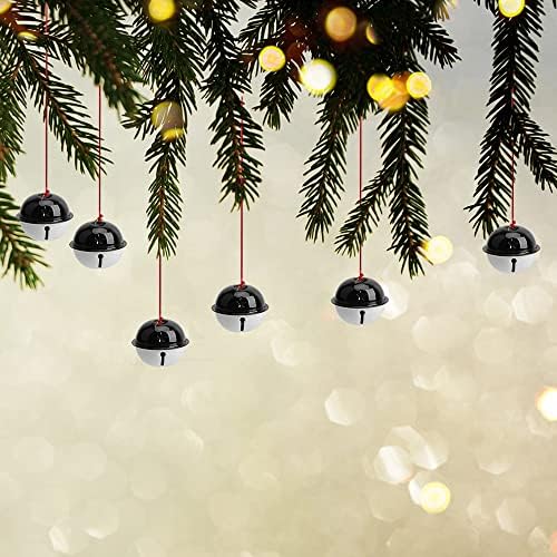 YxQ zvona, 40mm 10pcs Carbon čelična zvona sa zvezdanim izrezima 1,6 '' Božićna zvona za DIY ključni lanac, božićna drveća i ukrase za božićne i domaće ukrase