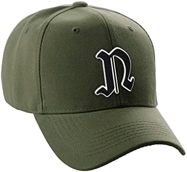 Daxton strukturirana kapa za bejzbol kapu staroengleski od A do Z slovo Broj Inicijal