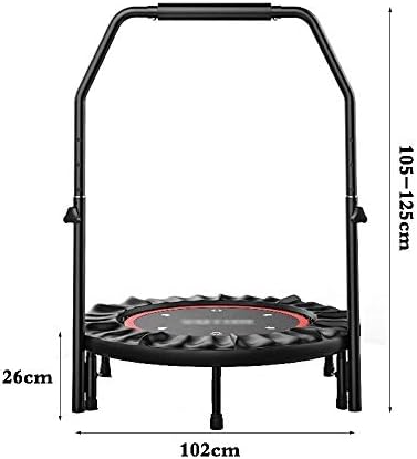 Yfdm trampolin-skokovi & skokovi: fitnes trampolin-zaštitna prostirka pune veličine-minimalni zajednički uticaj - visokokalorično sagorevanje-poboljšajte kardio, ravnotežu