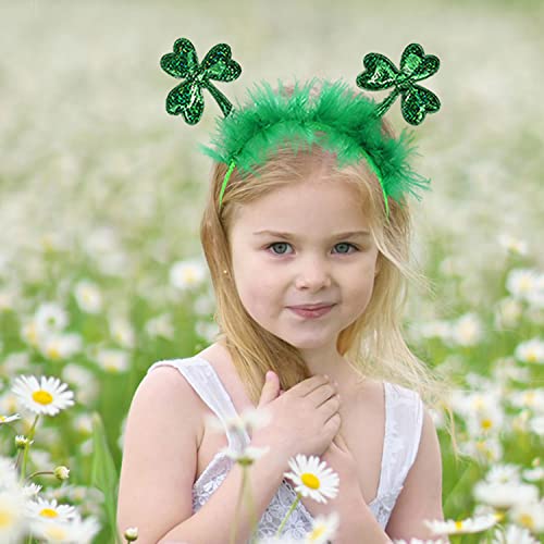 HOXIEYA St Patrick traka za glavu zelena djetelina traka za kosu Shamrock Headband za žene djecu St Patricks