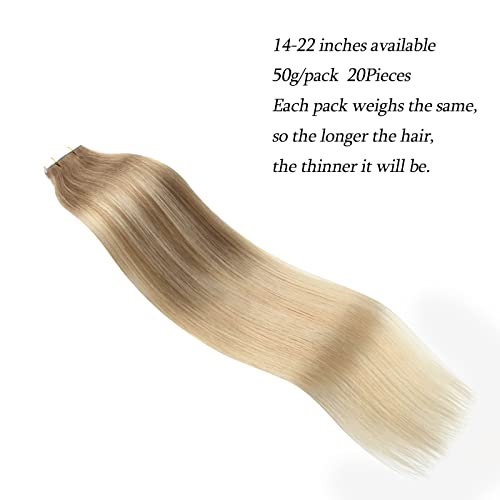 ABH AMAZINGBEAUTY kosa 20 komada nevidljiva sunčana Balayage Remy traka u ekstenzijama za kosu-pepeljasto
