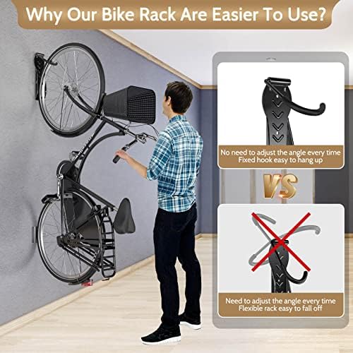 Kuka za stalak za bicikle zidna vješalica za bicikle sa ležištem za gume za Garažno Skladište 4-paket