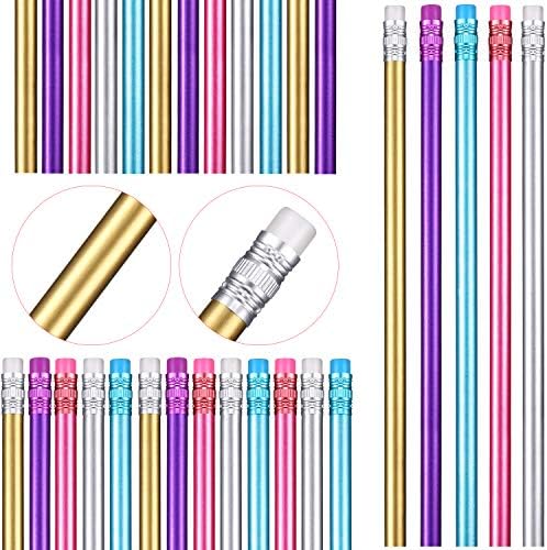 Holografske olovke s gumicom metalik različite boje Drvene svjetlinske olovke Olovke za optičku iluziju HB olovke