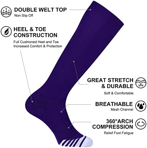 FITRELL 2/3 spakujte Bejzbol fudbalske Softball čarape za djecu omladinske muškarce & amp ;žene čarape visoke do koljena preko teleta