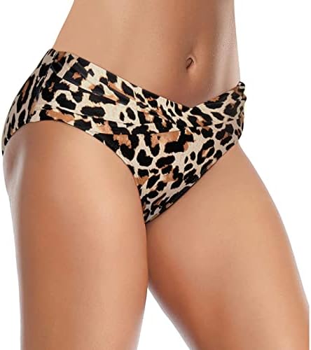 Pliveni šorc za žene Cross Struk Ljetni leopard Print Swim Upravne kratke hlače Atletski casual plus veličina