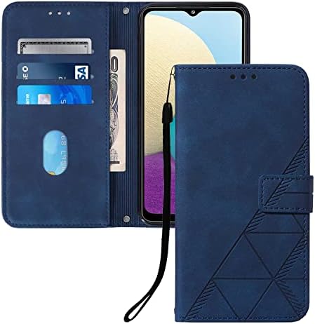 Meikonst futrola za OnePlus Nord N10 5G, Premium PU kožna torbica za novčanik Flip Folio futrola ugrađena u držač kartice za postolje magnetno zatvaranje zaštitni poklopac za OnePlus Nord N10 5G, plava Yb4