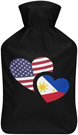 Filipini američka zastava flaša za toplu vodu 1000ml sa mekanim poklopcem uklonjiva vreća za ubrizgavanje