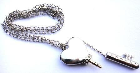 Dazzle iSplit-ogrlica za slušalice za slušalice Optočene kristalima-srebro