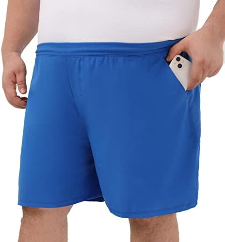 Rosemmetti muški atletski kratke hlače 7 inča Big i visoka lagana teretana vježba sportski tenis hlača sa džepovima sa patentnim zatvaračem