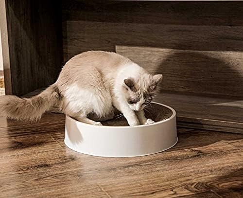 Miaoxsen refillable Cat Scratcher Cardboard & amp; krevet za zatvorene mačke, salon za grebanje, jastučić