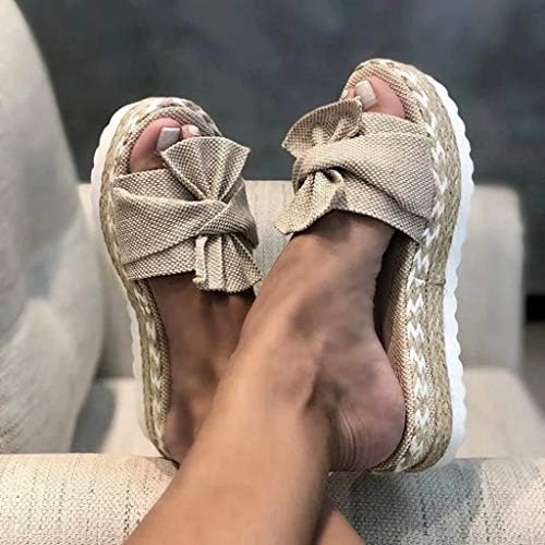 Aokasii sandale za žene Stan, ženska 2021 modna luka udobna platforma Sandal Cipele Summer Beach Travel
