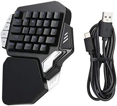 AIMOOW mehanička žičana tastatura za igre s jednom rukom RGB LED pozadinskim osvjetljenjem ergonomski sa punim makro programabilnim