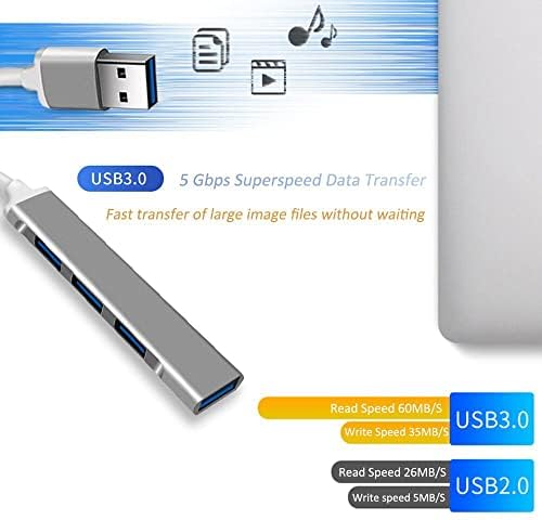 USB C Hub, aluminijumski Tip C Hub sa 4 USB 3.0 porta USB ekspander USB razdjelnik za MacBook Pro 2018/2017,