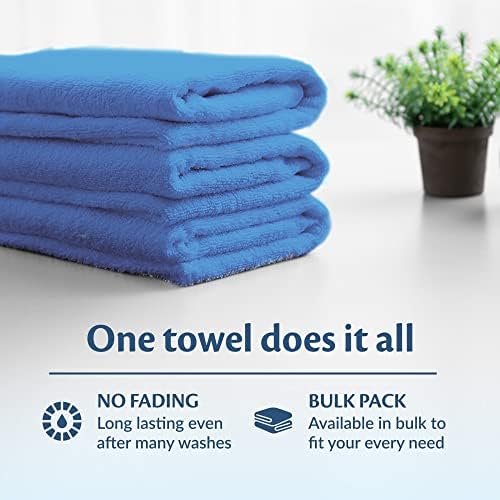 Groko Textil Care Care Essentials Operite suve i detaljne ručnike, plavo, set od 120, prstena od pamuka, 16 x 27, 4,25 funti. po dz. Teški debeli, premium višenamjenski ručnici