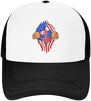 Bolufe SAD i Slovačka zastava za dječju bejzbol kapa, ima dobru funkciju prozračne, prirodne udobnosti i prozračne