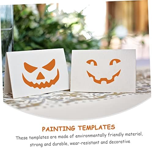 Angoily 12kom Template Ornament Pumkin Decorating Stencil Sheets Halloween tematske slikarske šablone Halloween