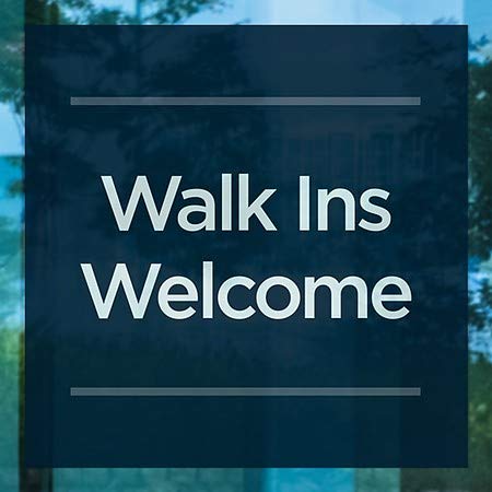 CGsignLab | Walk Ins Wells -Basic Mornary Prozor Cling | 16 x16