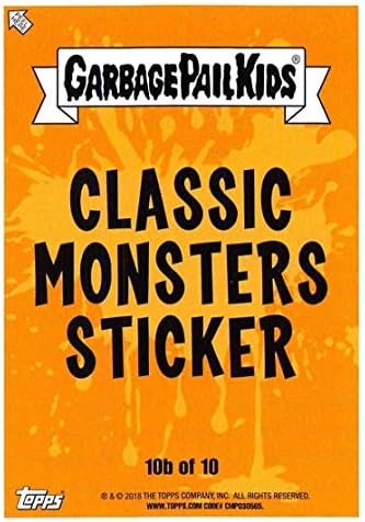 2018 TOPPS GARBAGE COSICA OH The Horror-Ible Classic Monsters # 10B Berserk Kirk službena ne-sportska trgovačka kartica u NM ili boljem Conditonu