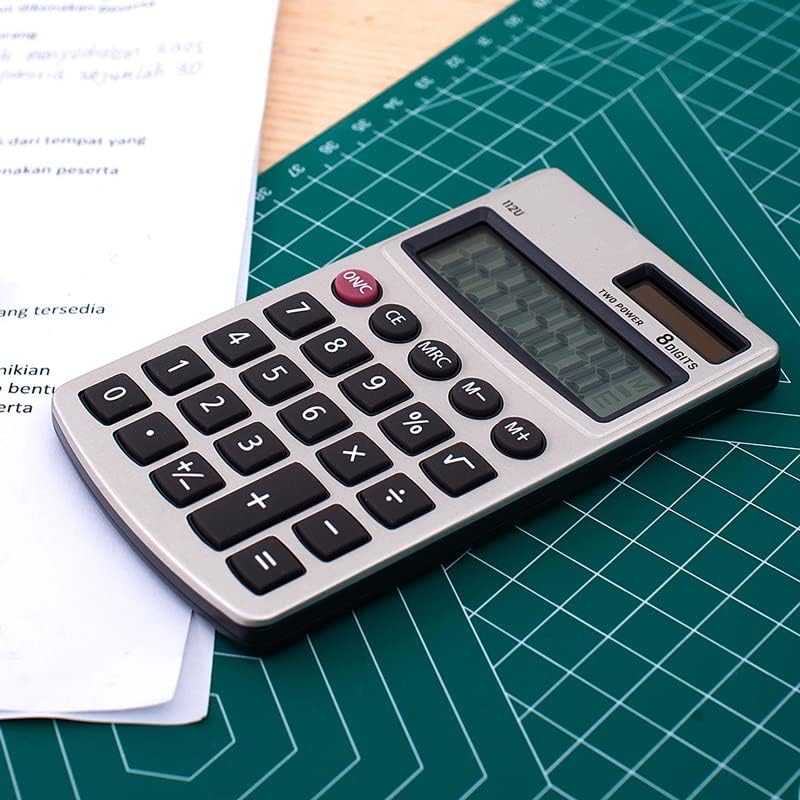 Cujux mini kalkulator metalni džepni kalkulator 8-znamenkasti poklopac baterija i solarna dvostruka snaga