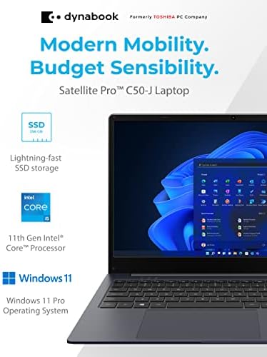 DYNABOOK satelit Pro C50-J15210 Laptop, 11. Gen Intel Core i5-1135g7, Windows 11 Pro, 8 GB RAM-a,