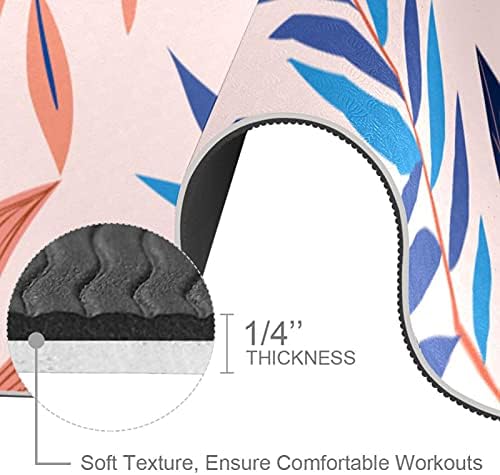 Siebzeh Clolorful Leaves Pattern Premium Thick Yoga Mat Eco Friendly Rubber Health & amp; fitnes Non Slip Mat za sve vrste vježbe joge i pilatesa
