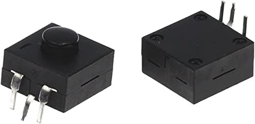 Agounod Micro Switch 10kom D C 30V 1a 3pin Crni Mini Prekidač za električnu baklju 3p zakrivljena