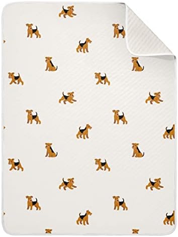 Swaddle pokrivač Cartoon Happy Lakeland Terrier Pamuk pokrivač za dojenčad, primanje pokrivača,