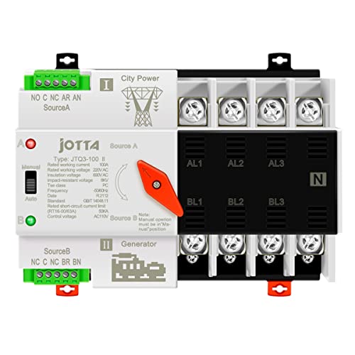 JOTTA W2R 4P 100A 110V PC Type Mini ATS Automatski prekidač za prijenos 100 AMP Električni selektor