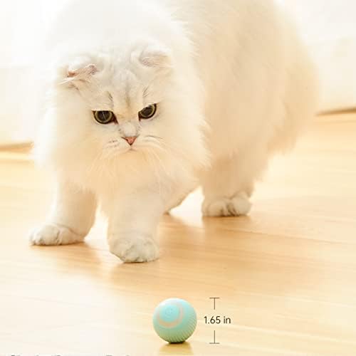 Petgravity pametna interaktivna igračka za mačke Najnovija verzija 360 stepeni Samorotirajuća Lopta za zatvorene mačke mačići štene ugradno Led svjetlo 2 načina Stimulirajte lovački instinkt USB punjiva plava
