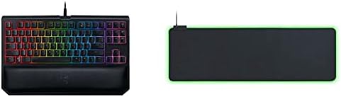 Razer BlackWidow TE Chroma v2 TKL Tenkeyless mehanički Gaming Keyboard: Zeleni ključ prekidači - taktilni & Klikni + Goliathus Extended Chroma Gaming mousepad Bundle