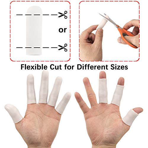 Gel Finger Podrška Zaštitni rukavi, Gel COTS / Omotni poklopci - različite veličine Silikonske prstiju za pucanje ruku, ekcem kože