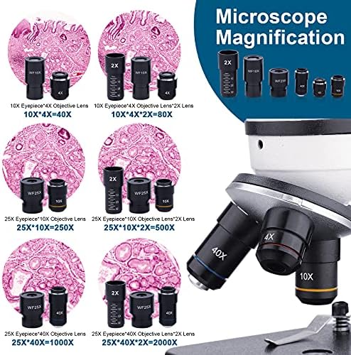 Monokularni mikroskop za odrasle studente, uvećanje 40X-2000x,početni mikroskopi sa dvostrukim