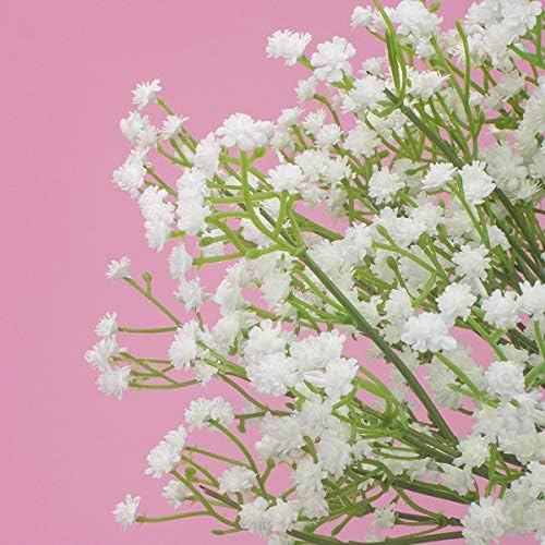 12 kom Umjetno diskoteke za bebe, pravi dodir Gipsophila Buketi lažni bijeli cvjetovi za vjenčanje DIY Party Home Garden Decoration