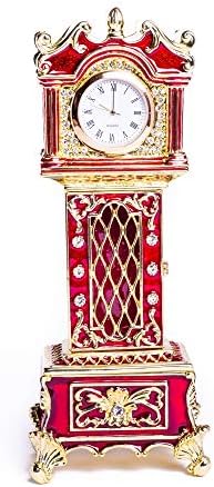 Keren Kopal Crvena Big Ben Clock Trketna kutija Vintage Nakit Skladišna zaklanja Rukom London London Figura Poklon Ideja za uređenje doma