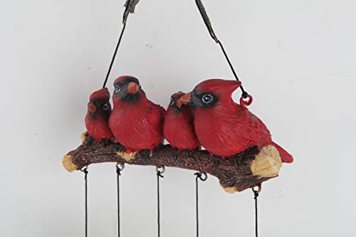 Gardenvy Kardinal Bird Wind Chime, Crveno Zvono Za Ptice Wind Chimes Vanjski Ukrasi, Vrt Dvorište Crkva Viseći Dekor, Crvena