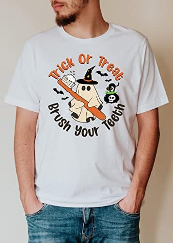 Stomatološka košulja za Noć vještica, trik ili liječenje četkici zuba, zubna higijenska majica, pedijatrijski