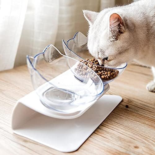 Neklizajuća Dvostruka Posuda Za Mačke Posuda Za Pse Sa Postoljem Posuda Za Hranu Za Kućne Ljubimce Za Mačke Posude Za Hranu Za Kućne Ljubimce Za Pse Zalihe Proizvoda Bijele