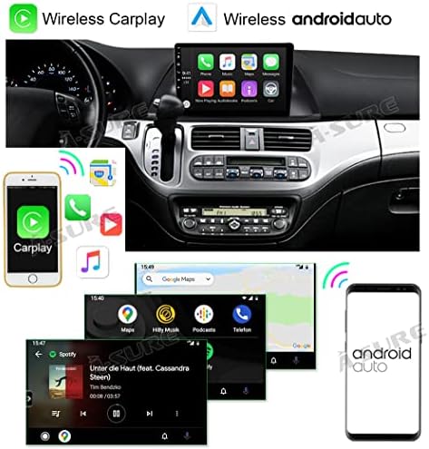 Asure Auto Stereo Radio za Honda Odyssey 2005-2010 High-end, 10.1 inch 4core 2+32GB Android sistem GPS navigaciona jedinica sa bežičnim Carplay Android Auto prijemnikom,1280x720 dodirni ekran Dash Video plejer