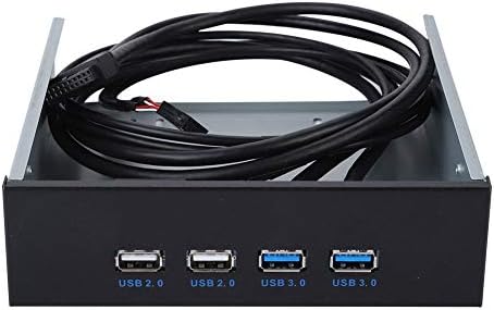 Vbestlife 4 USB Port optički pogon Prednja ploča, 5.25 Inch 19 Pin/9Pin na USB 3.0 USB 2.0 4 Port metalni