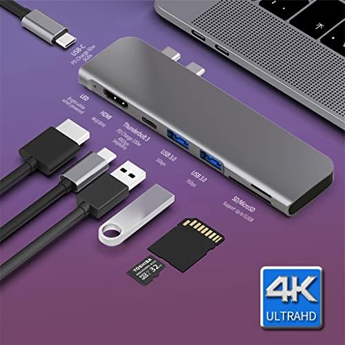 YFQHDD USB 3.1 Tip-C čvorište na Adapter 4K Thunderbolt 3 USB C čvorište sa čvorištem 3.0 TF SD
