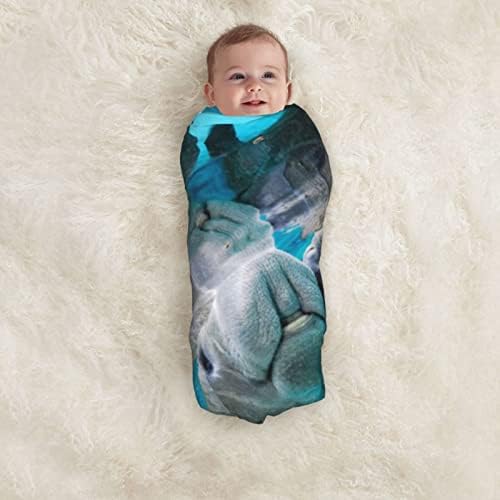 Waymay Brak i manate za bebe Beby Prepušteni pokrivač za novorođenčad novorođenčetske kolica