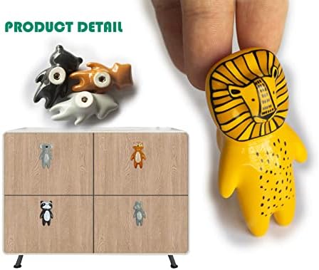 YOOHOTOUCH 5 kom lijepe životinjske keramičke dugmad sa šrafovima za djecu u vrtiću djeca ormarići