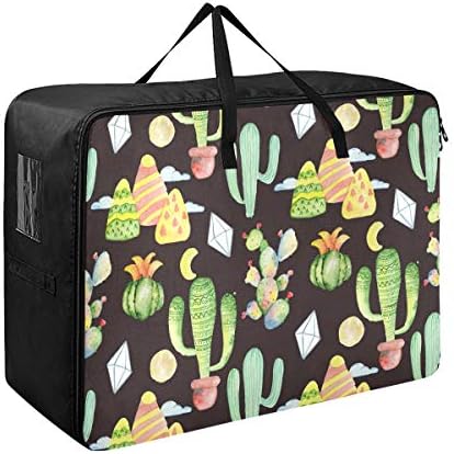 N / A ugaone torba za pohranu velikog kapaciteta - akvarel Kaktus prekrivač odjeće Organizator