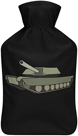 Cartoon Tank flaša za toplu vodu sa mekanim plišanim poklopcem vreća za ubrizgavanje tople gumene vode 1000ml