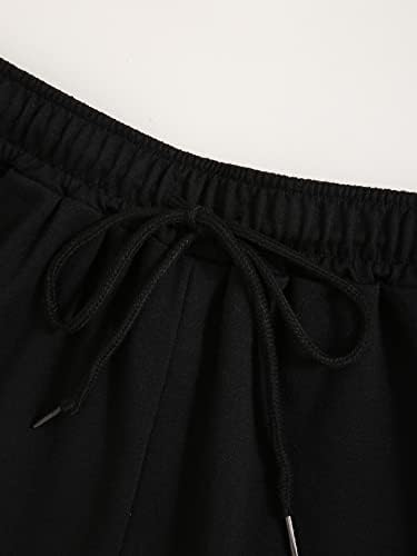 Soly Hux ženske ležerne elastične kratke hlače koje rade visoki čeki za struk blok znojnih hlača sa džepovima