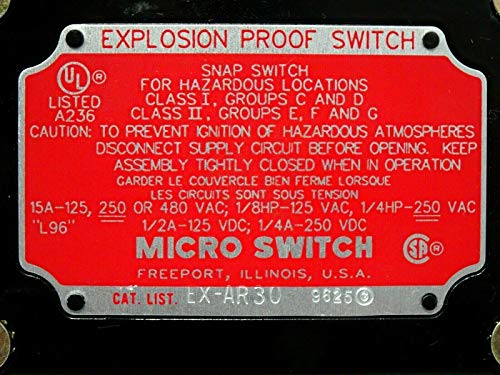 MICROSWITCH EX-AR30 kontaktna struja MAX:15A RoHS u skladu: da, SPDT, kontaktna struja AC MAX:15A, konfiguracija